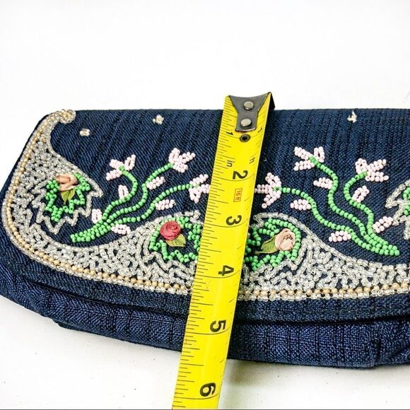 Vintage Souré Beaded Floral Handbag - Picture 8 of 8
